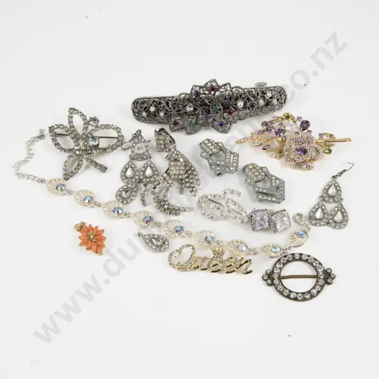 Collection of Assorted Diamanté Jewellery
