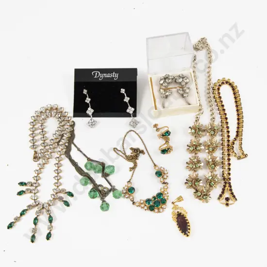 Collection of Assorted Crystal Stone Costume Jewellery