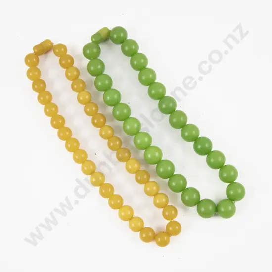 Two Vintage Single Strand Bead Necklaces