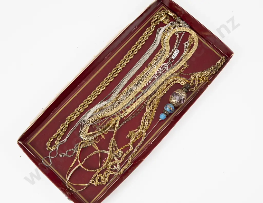 Collection of Gold and Silver Plated Neck Chains and Bracelets with Other Image 1++