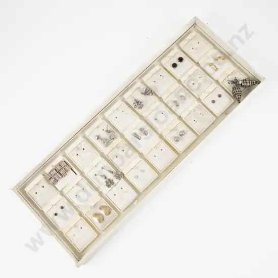 Collection of Assorted Earrings in Earring Tray