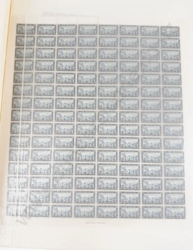 Folder of NZ Mint Stamp Sheets 1946 Peace 1950 Canterbury Centennial 1982 Definitives and Others Image 1++