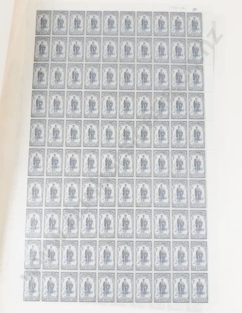Folder of NZ Mint Stamp Sheets 1946 Peace 1950 Canterbury Centennial 1982 Definitives and Others Image 1++