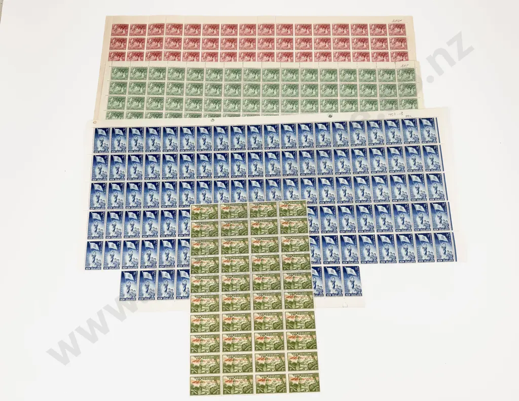 NZ Mint Stamp Sheets 1952 53 56 55 1963 Health Image 1++