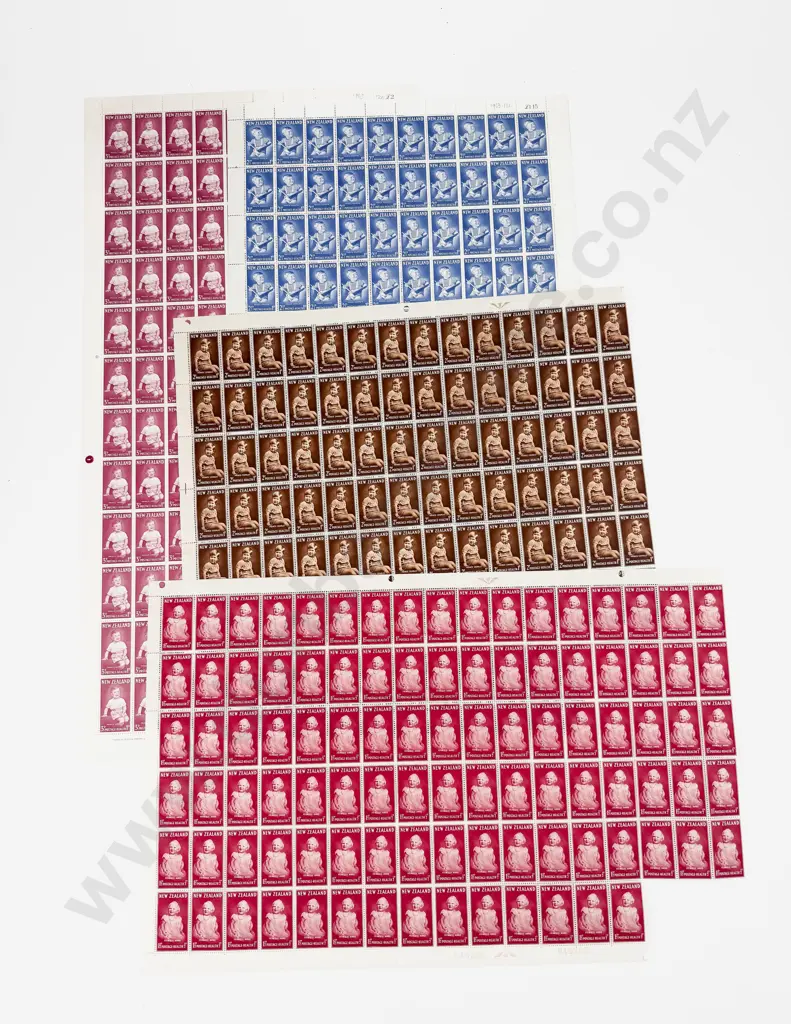 NZ Mint Stamp Sheets 1952 53 56 55 1963 Health Image 1++