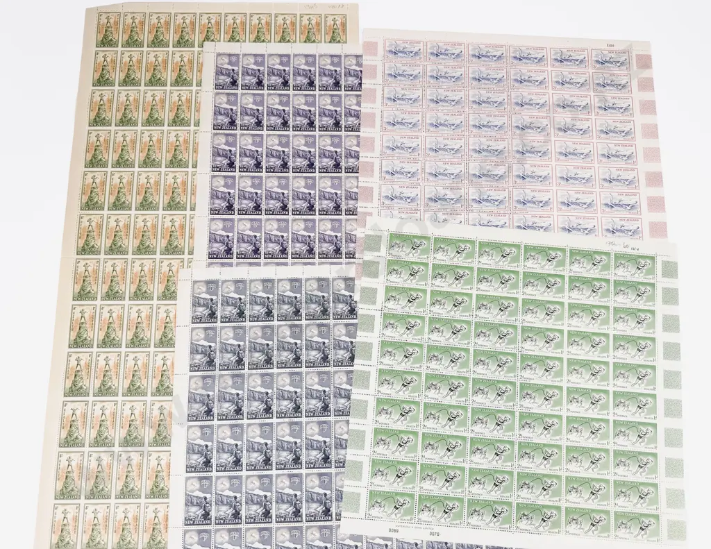 NZ Mint Stamp Sheets 1945 51 53 54 57 65 Health and Assorted Image 1++