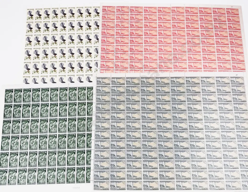 NZ Mint Stamp Sheets 1945 51 53 54 57 65 Health and Assorted Image 1++