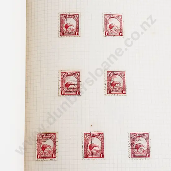 Vintage Album New Zealand Pre-decimal Stamps - singles