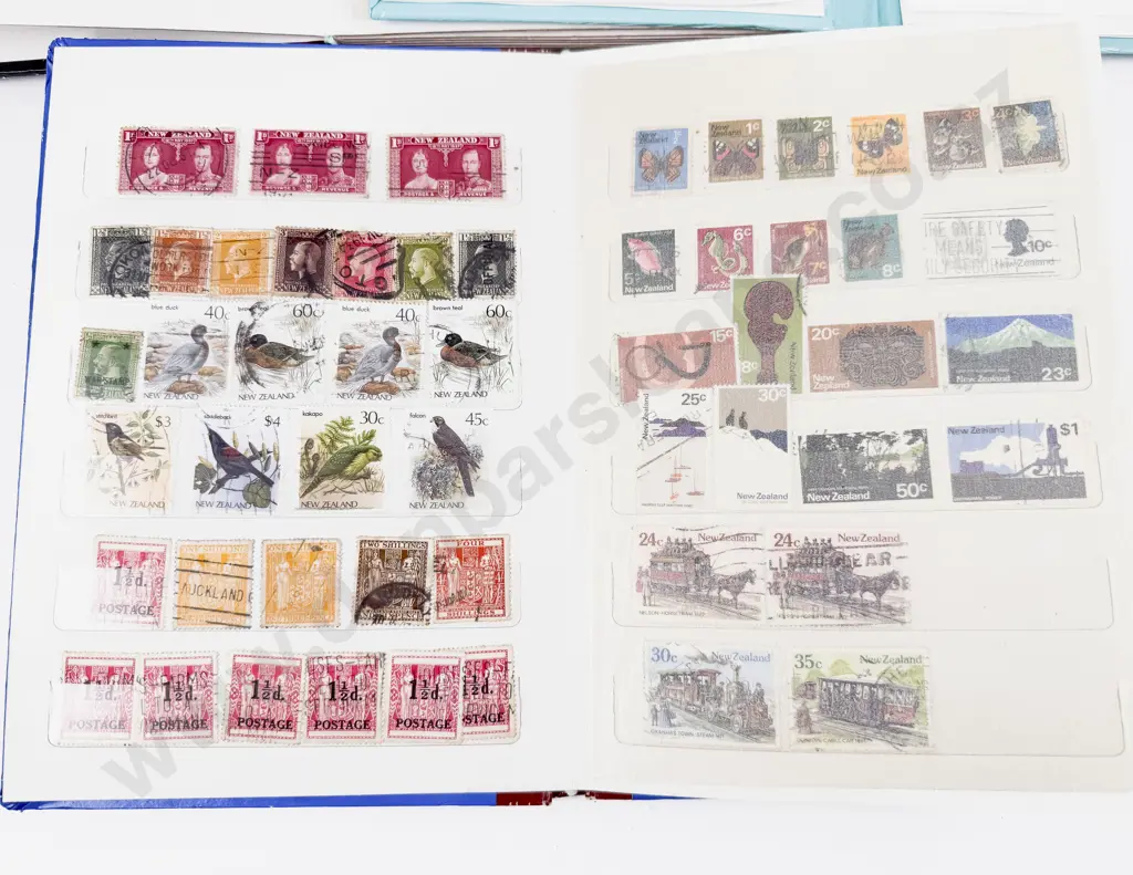 Three Stock Album New Zealand Mainly Pre-decimal Small Blocks Health and Various Image 1++