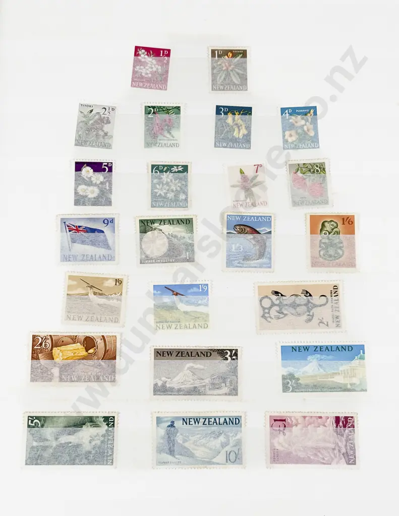 Stock Book Album NZ Mint Stamps Pre-decimal and Decimal Image 1++