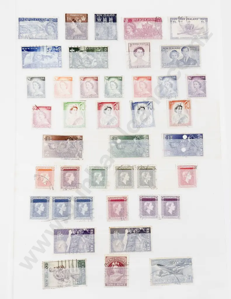 Stock Book Album NZ Used Stamps Pre-decimal and Decimal Image 1++
