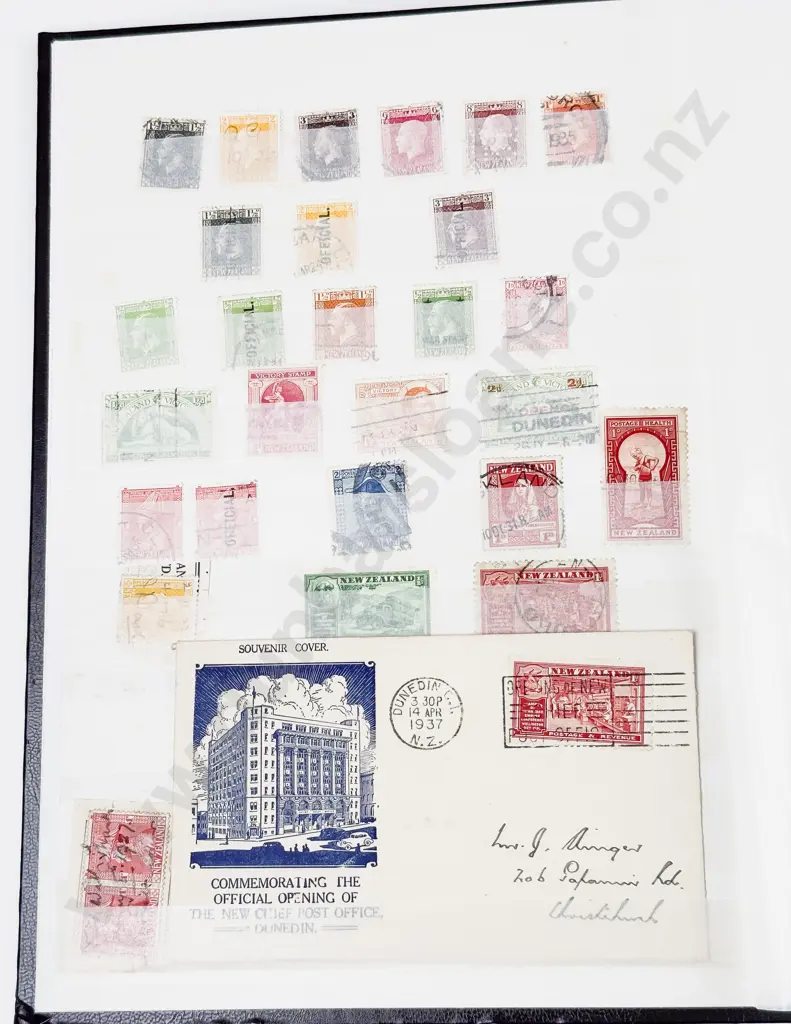 Stock Book Album NZ Used Stamps Pre-decimal and Decimal Image 1++