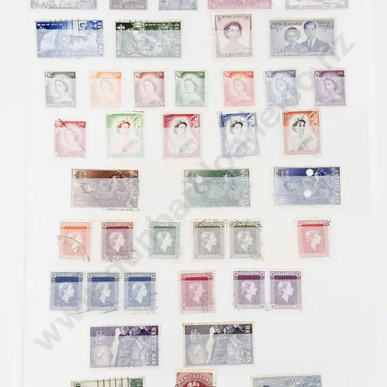 Stock Book Album NZ Used Stamps Pre-decimal and Decimal