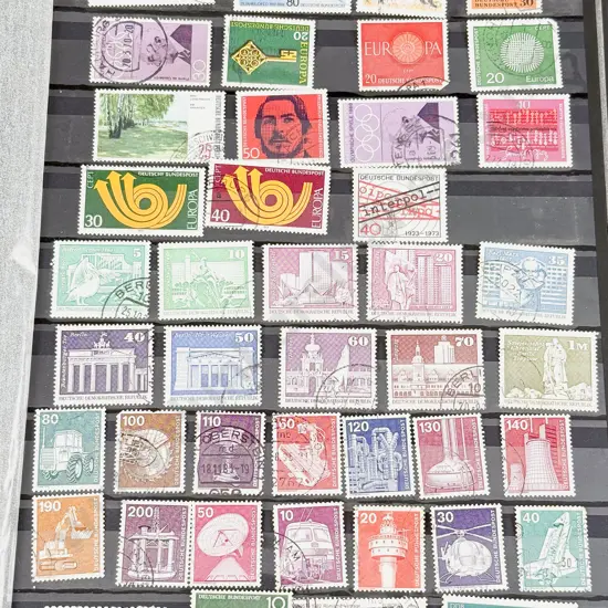 Vintage Stock Book Album Austria Germany Netherlands and Spain Stamps