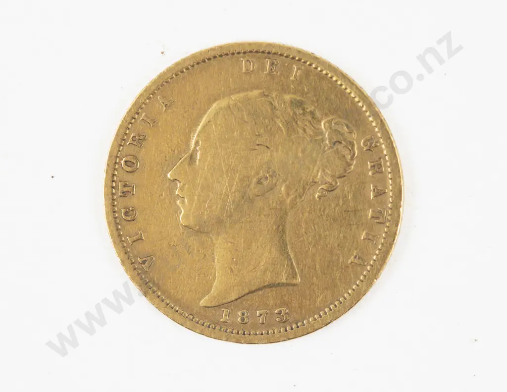 1873 Gold Half Sovereign (some wear) Image 1++