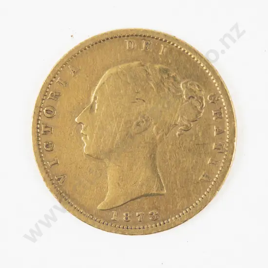 1873 Gold Half Sovereign (some wear)