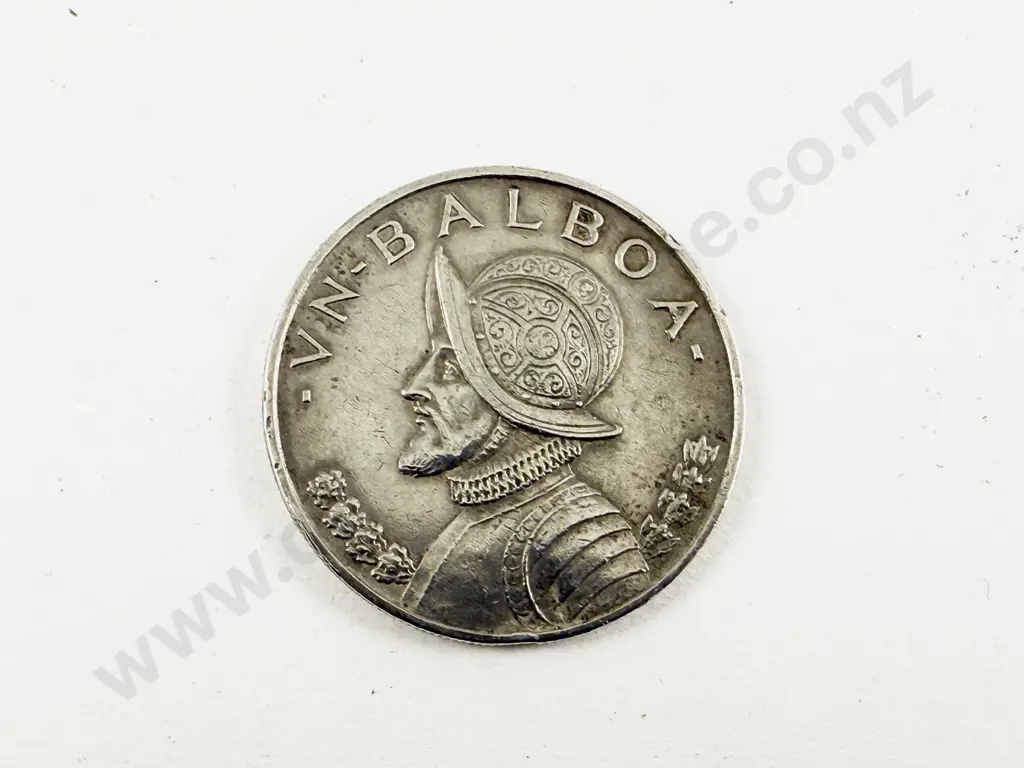 1947 Panama One Balboa 90% Silver Coin Image 1++