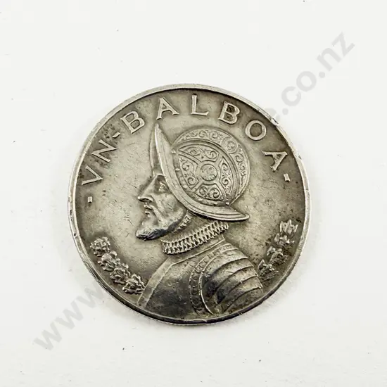 1947 Panama One Balboa 90% Silver Coin
