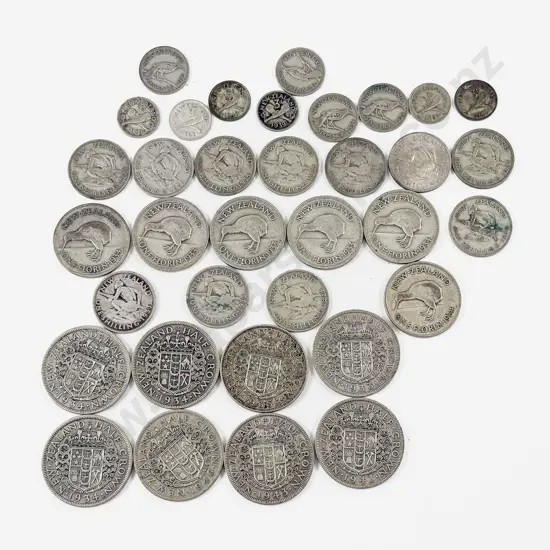 Small Qty NZ Pre 1946 Silver Content Coinage