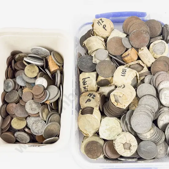 Qty Mainly NZ Copper Coins and Pocket Change (faults)