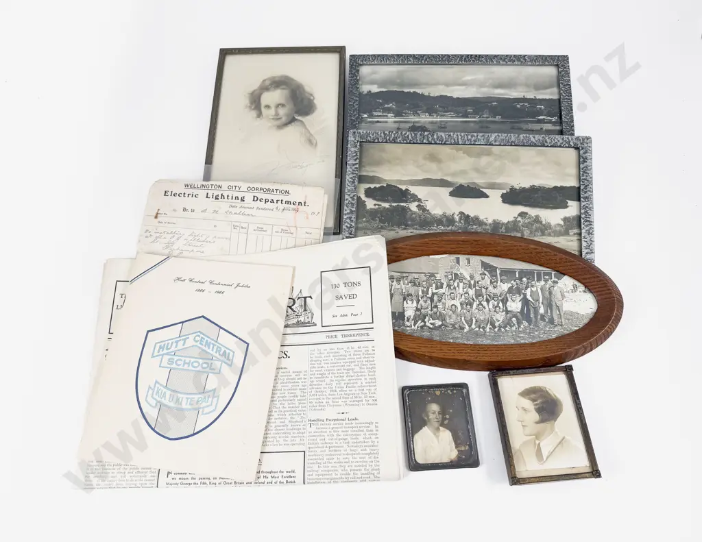 Collection NZ School Vintage Board Photographs - Documents - Two Stewart Island Photos and Portraits Image 1++