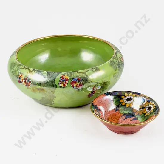 Wilkinson Staffordshire Pottery Lustre Table Fruit Bowl and Maling Dessert Dish
