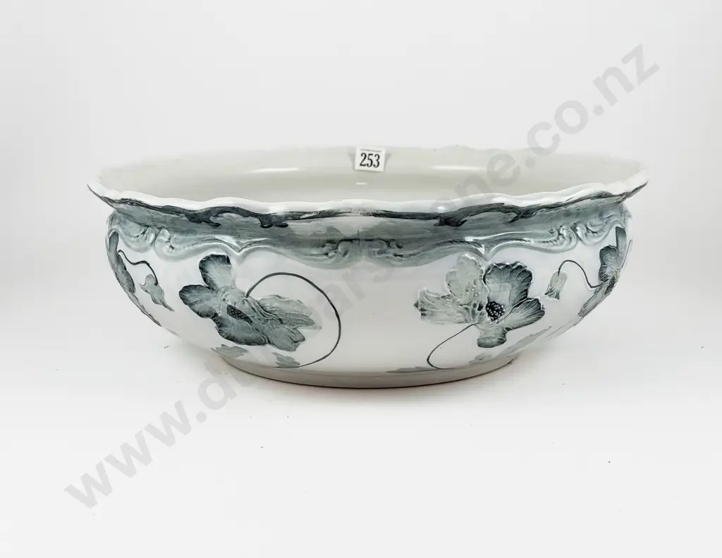 Art Nouveau Poppy Pattern Toilet Basin Image 1++
