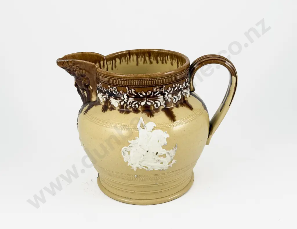 Victorian Earthenware Tavern Ale Jug (some chips) Image 1++