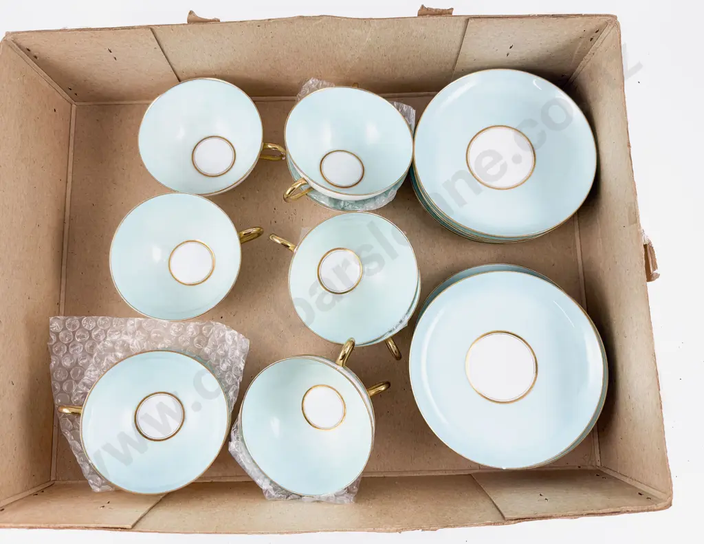 Early C20th Art Deco M&D (Limoges) French Cup and Saucers one saucer with rim chip Image 1++