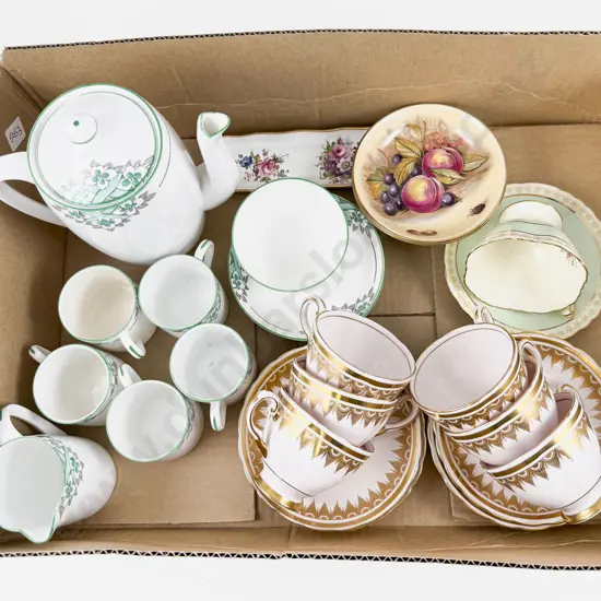 Tuscan and Art Deco Foley Coffee Ware and Various