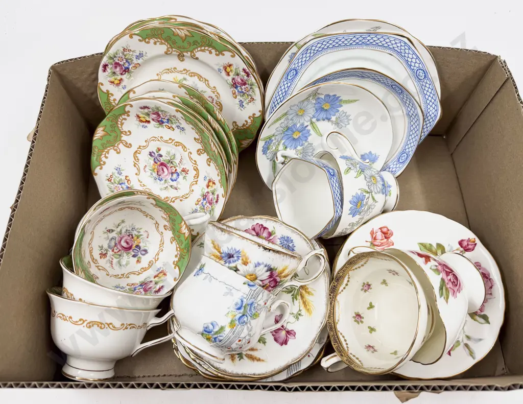 Collection of Ten Fancy Cup Saucer & Plates Image 1++