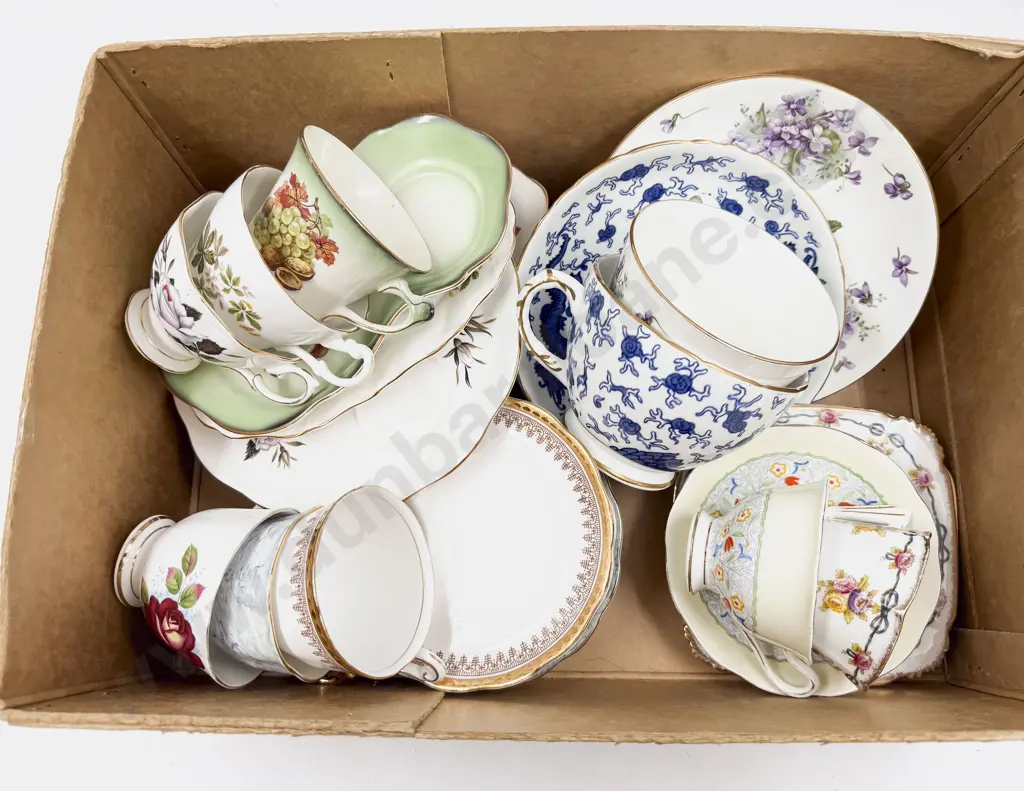 Eight Fancy Cup Saucer & Plates together with Two Farmers Breakfast Cups & Saucers Image 1++