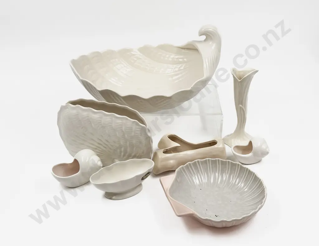 Assorted White Ware Shell Dishes & Various Image 1++