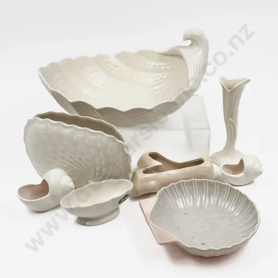 Assorted White Ware Shell Dishes & Various