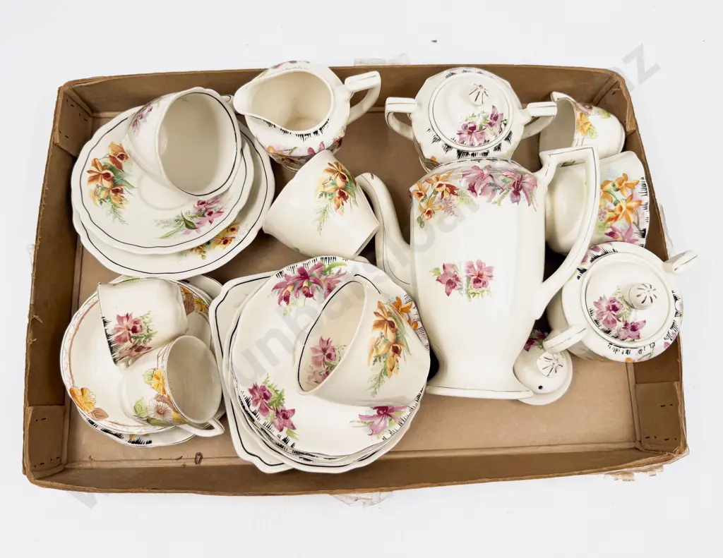 Orchid Pattern Royal Doulton & Other Tea & Coffee Ware Image 1++