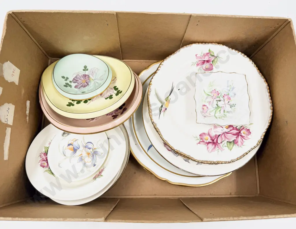 Collection of Various Orchid Pattern Plates & Dishes Image 1++