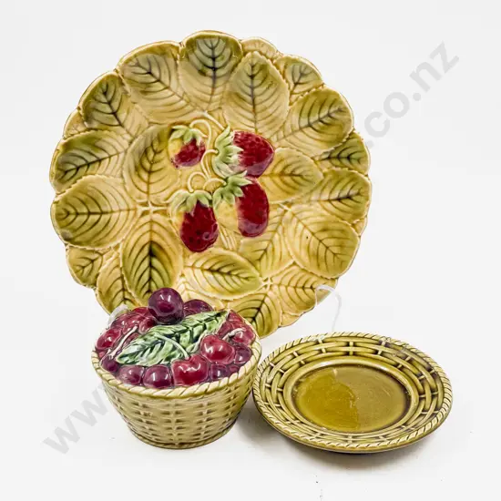 Sarreguemines Preserve Pot & Plate - Preserve Tray A/F