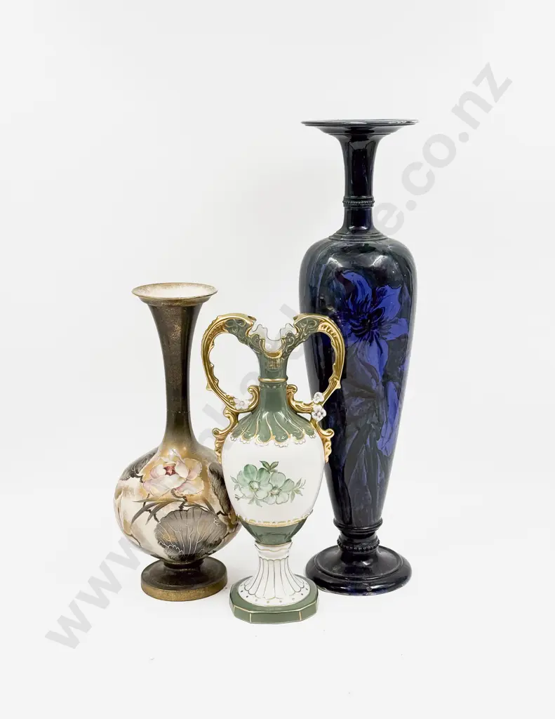 Royal Dux Urn & Two Long Stem Specimen Vases - Faults Image 1++