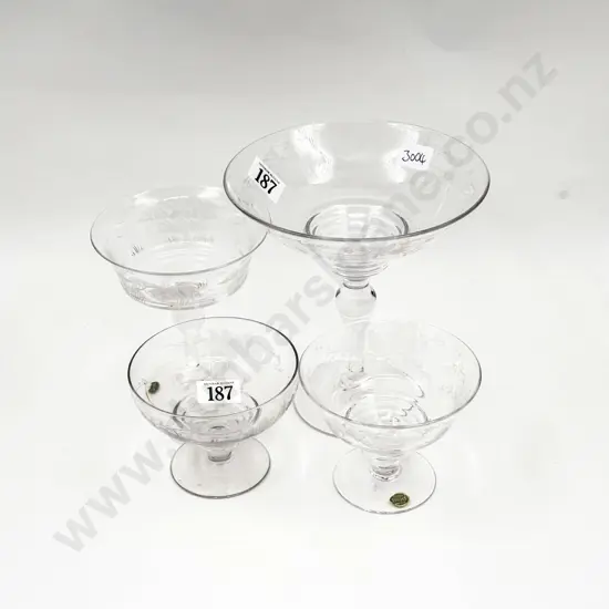 Stuart Crystal Bonbon Tazza & Three Others