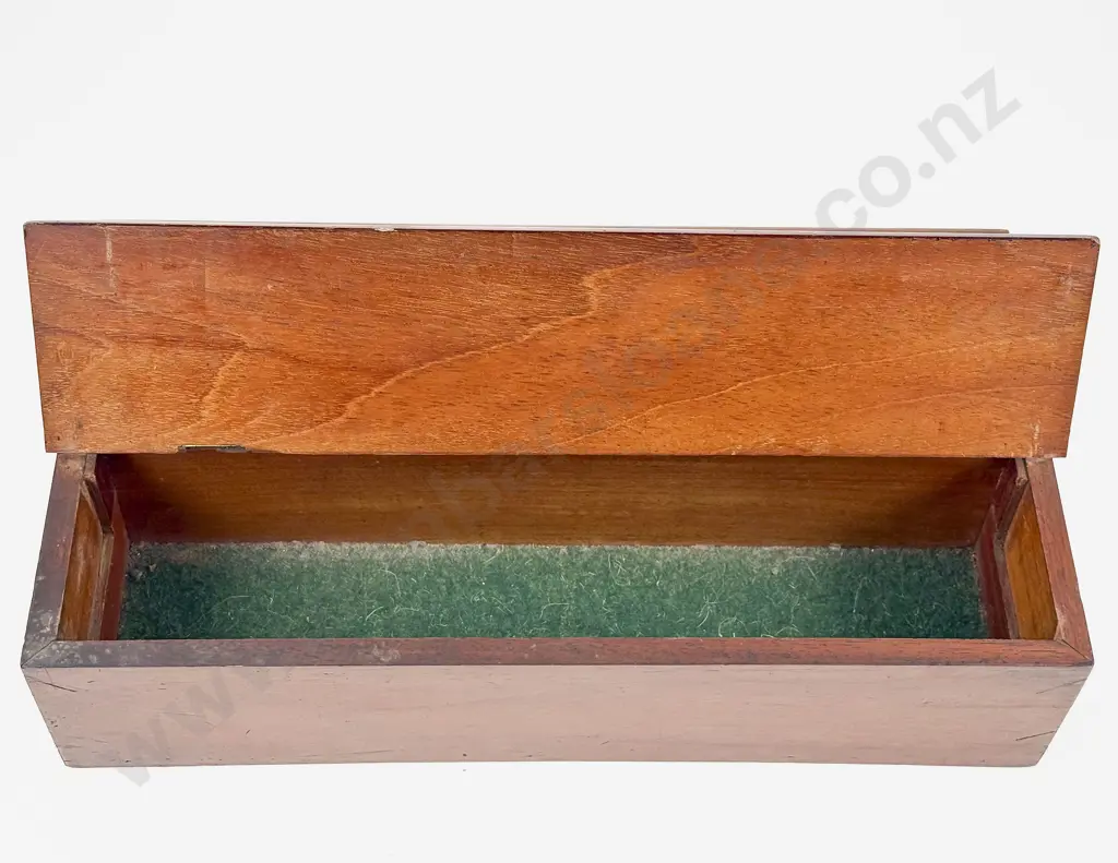Victorian Mahogany Cutlery Box with Two Original Liners Image 1++