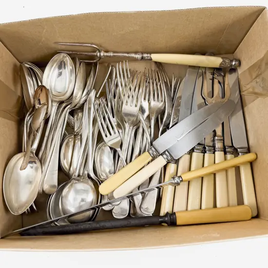 Quantity Vintage Old English Pattern Cutlery