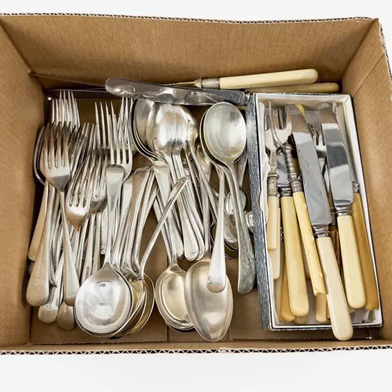 Quantity Vintage Old English Pattern Cutlery