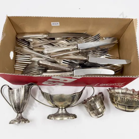 Vintage Cutlery Set with Two Sugar & Creams