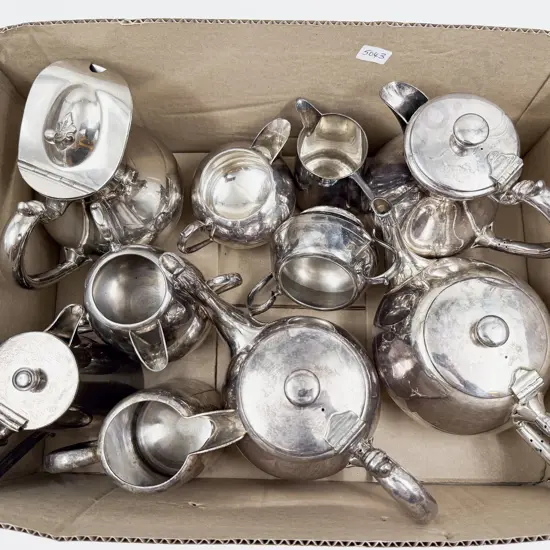 Assorted S/Plate Tea & Coffee Ware
