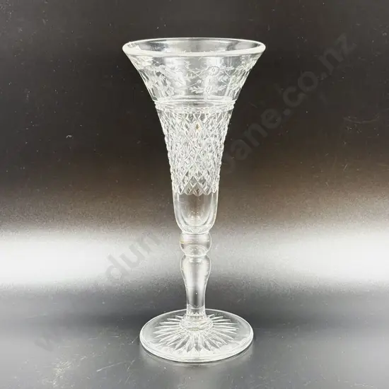 Vintage Stuart Crystal Trumpet Vase 30cm H