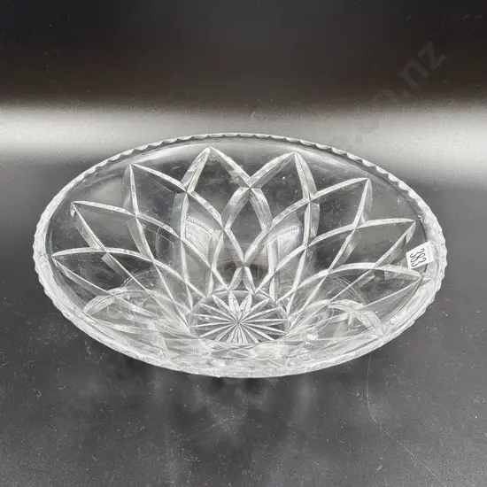 Large Heavy Crystal Table Centre Bowl 31cm Dia