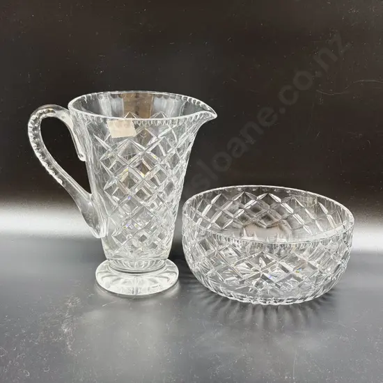 Vintage Crystal Fruit Bowl & Lemonade Jug