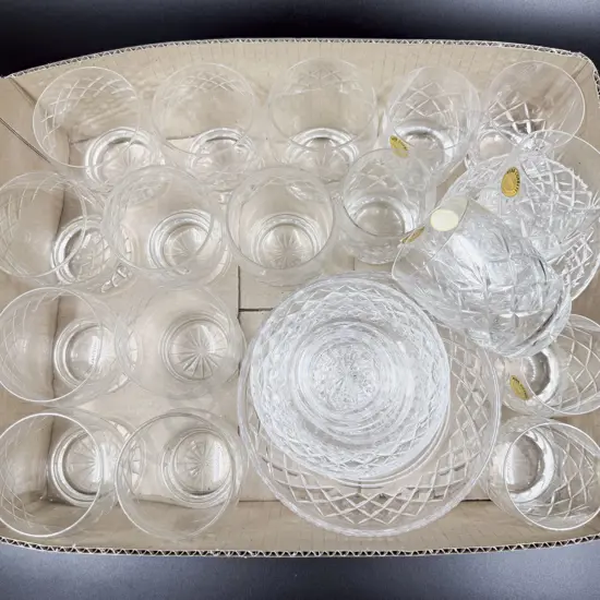 Webb Corbett Dessert Set & Glass Ware