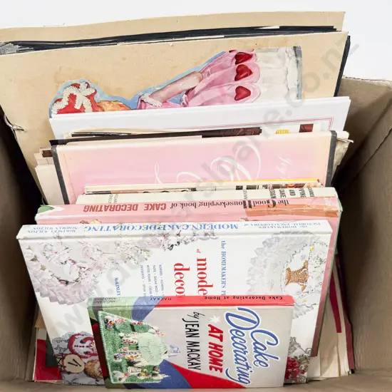 Assorted Cake Decorating Books & Vintage Cutouts