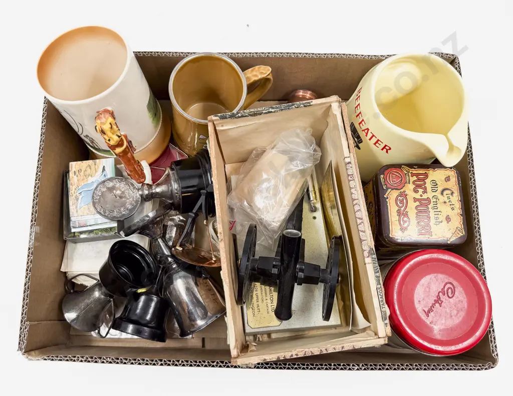 Various Advertising Jugs Mugs Tins & S/Plate Trophies Image 1++